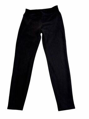 Assets by Spanx Faux Suede Black Leggings, size large